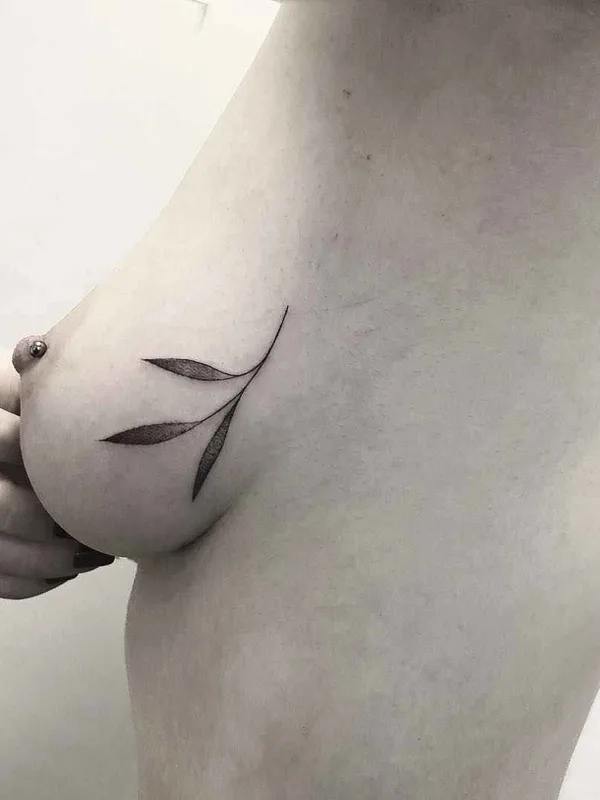 female black and grey fineline tattoo on chest #16299 | Tattoo Artist Iosep