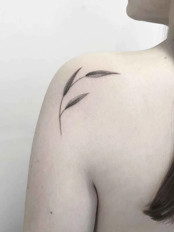 female black and grey fineline tattoo on shoulder #16296 | Tattoo Artist Iosep