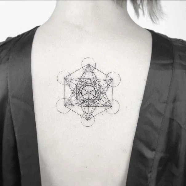 Geometric Geometric, Mandala tattoo on Upper Back