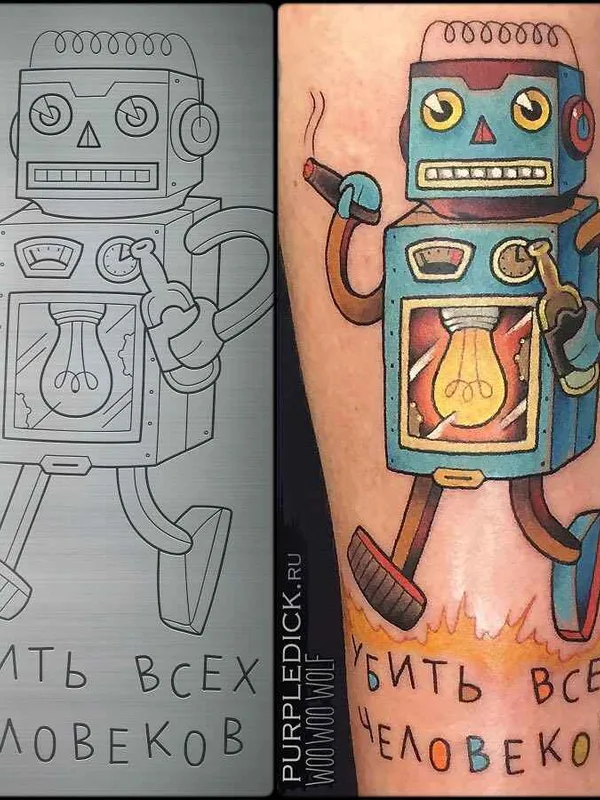 color cartoon Tatuaggio su forearm #16335 | Tatuatore Дмитрий PurpleDick Яковлев
