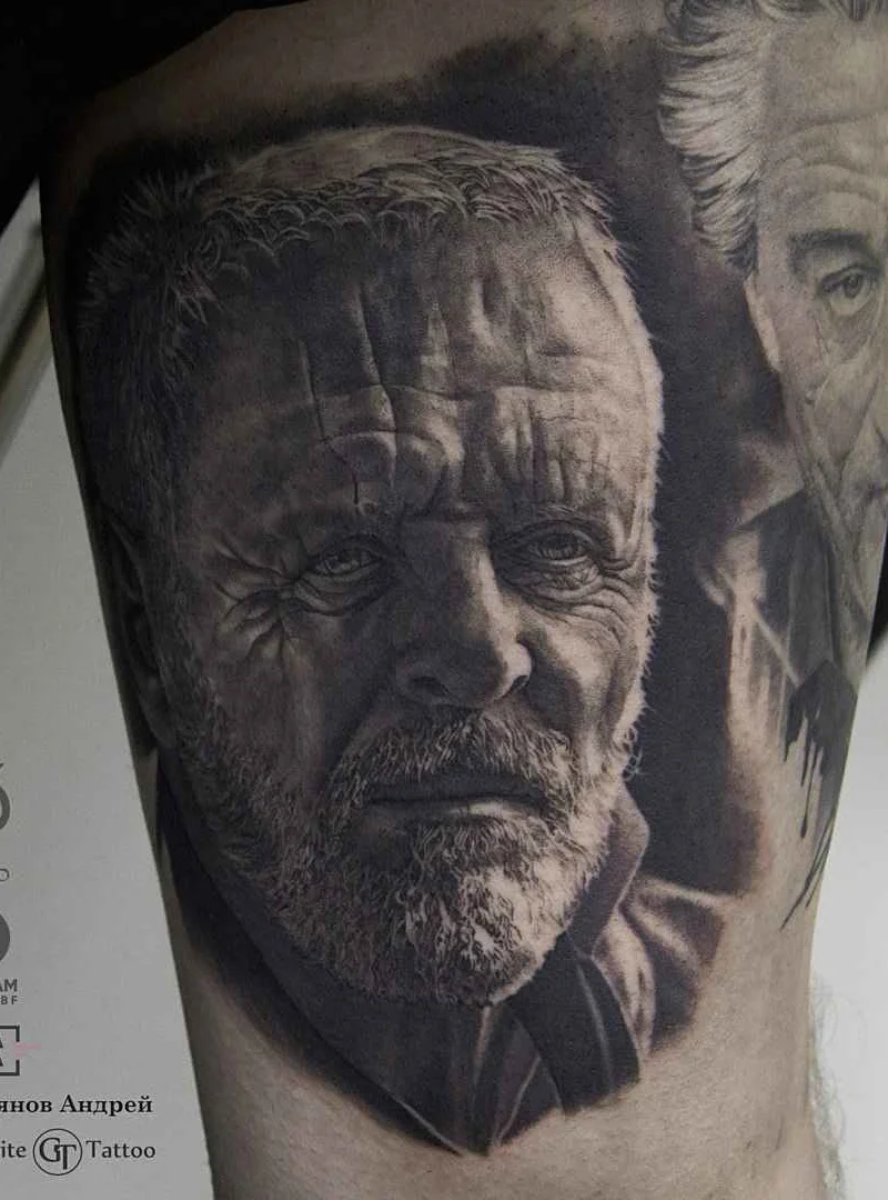 Tatuagem realista detalhada por Andrey Lukyanov