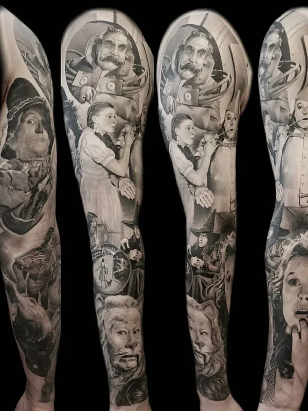black and grey realism Tatuagem em full sleeve #27363 | Tatuador Chris Adamek