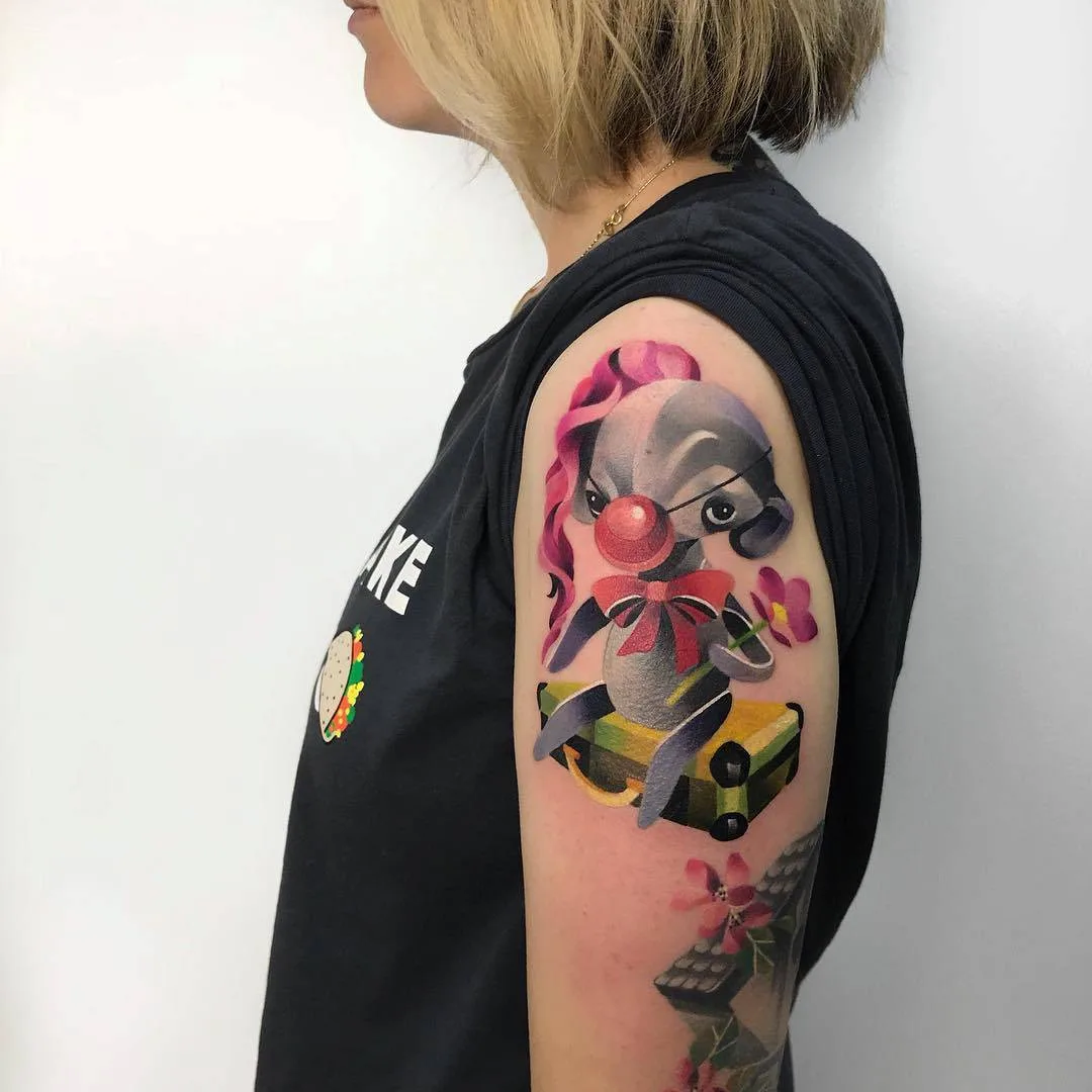 Artista del tatuaggio Natalya Sazhina, stile a colori autore watercolor tatuaggio | Mosca, Russia