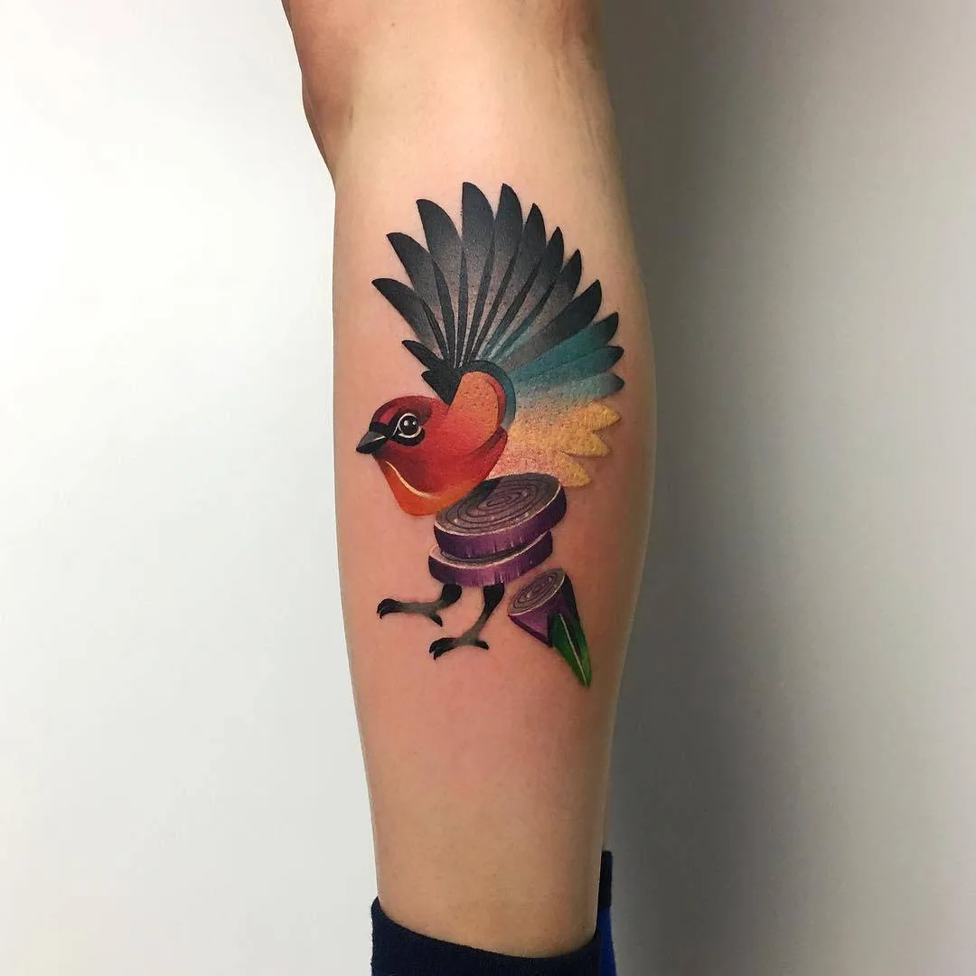 Artista del tatuaggio Natalya Sazhina, stile a colori autore watercolor tatuaggio | Mosca, Russia