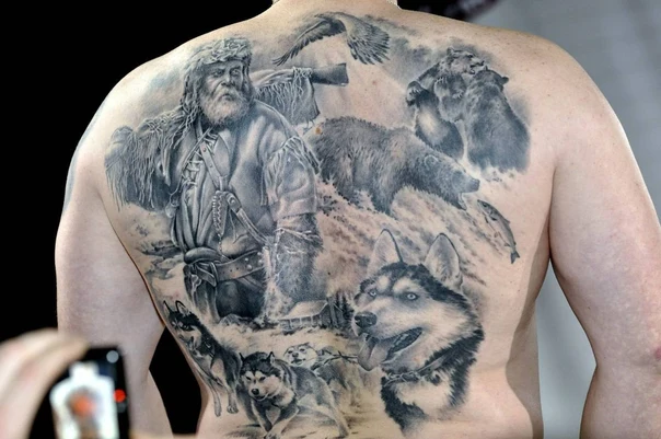 Realism Man, Bears tattoo on Full Back