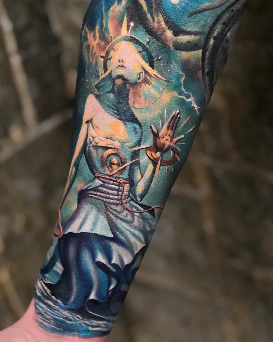 Tattoo artist Roberto Carlos Sanchez Mesa, color and black&grey authros style portrait realistic tattoo, surrealism | Cuba