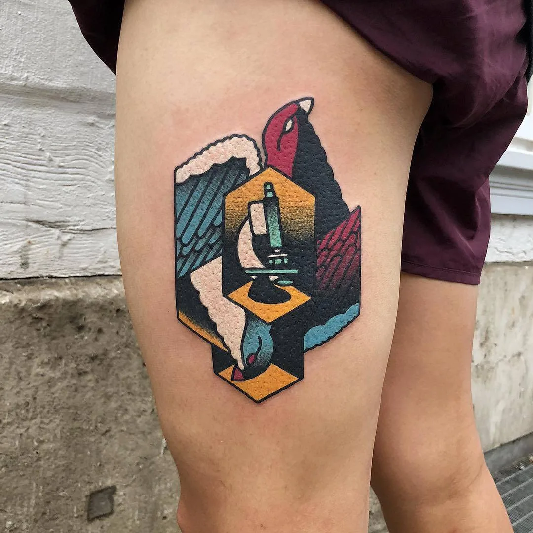 Tattoo artist David SZ, color authors style surrealistic tattoo, traditional, psychedelic | Bratislava, Slovakia
