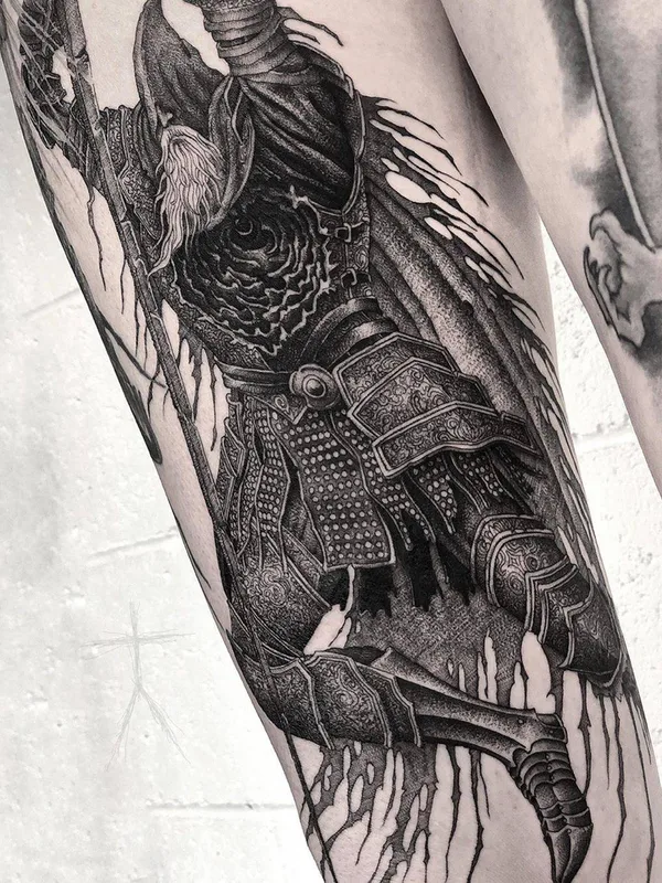 black blackwork Tatuaggio su forearm #34245 | Tatuatore Christopher Jade