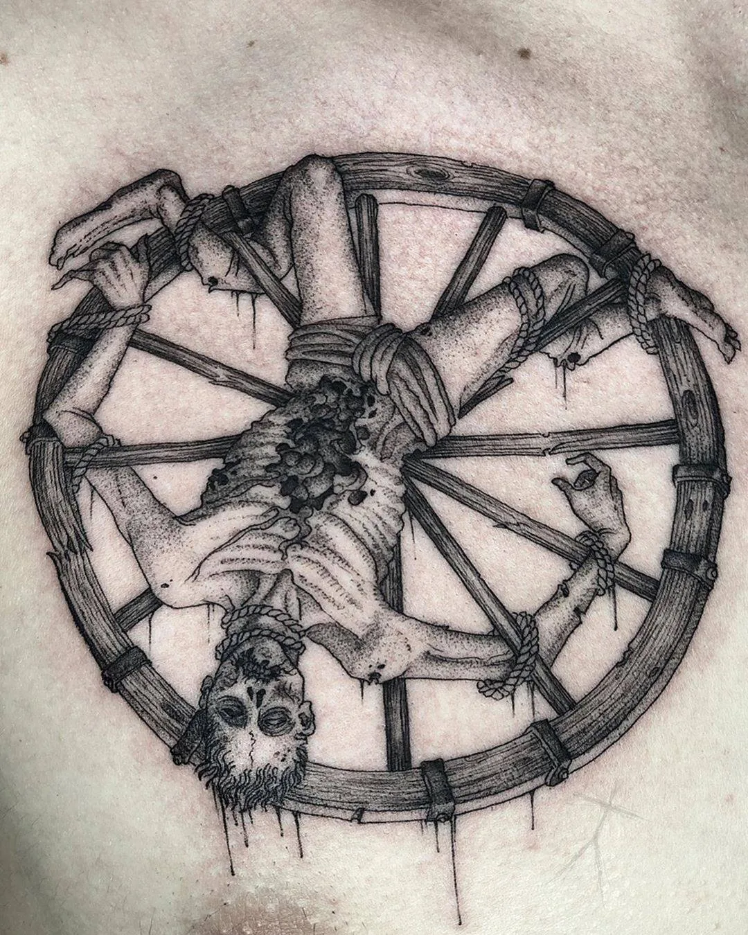 Tattoo artist Christopher Jade, black engraving tattoo, blackwork, whip shading, graphic | The United States