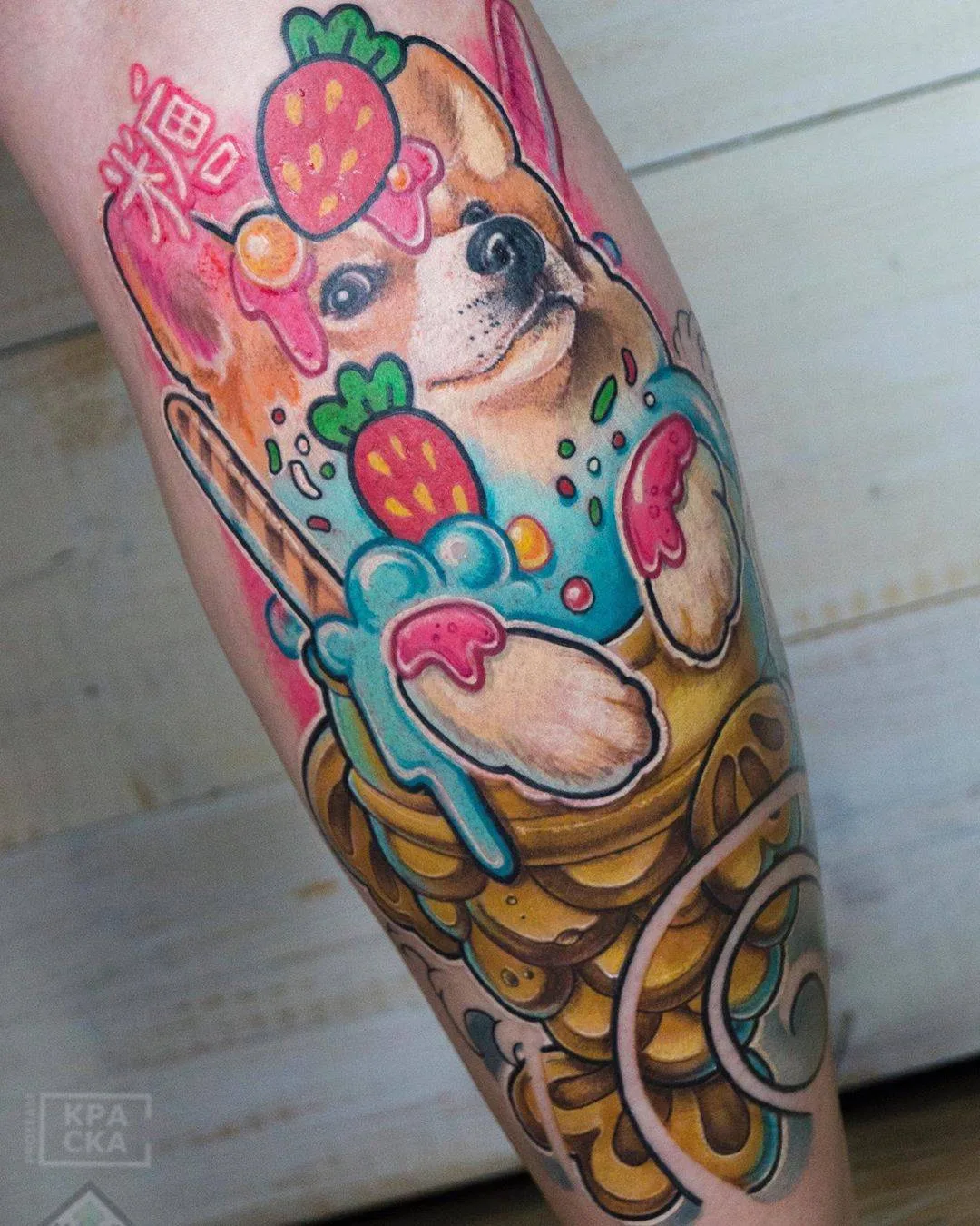 Artista de tatuagem Maria Ivolga, tatuagem em estilo realismo em águacolor, nova escola | Krasnoyarsk, Rússia