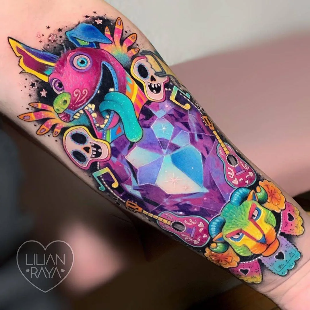 Tattoo artist Lilian Raya, bright color neo traditional tattoo | M&eacute;xico, Mexico