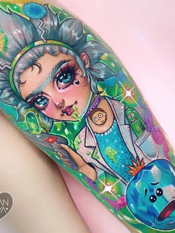 female color illustrative Tatuaggio su forearm #34540 | Tatuatore Lilian Raya