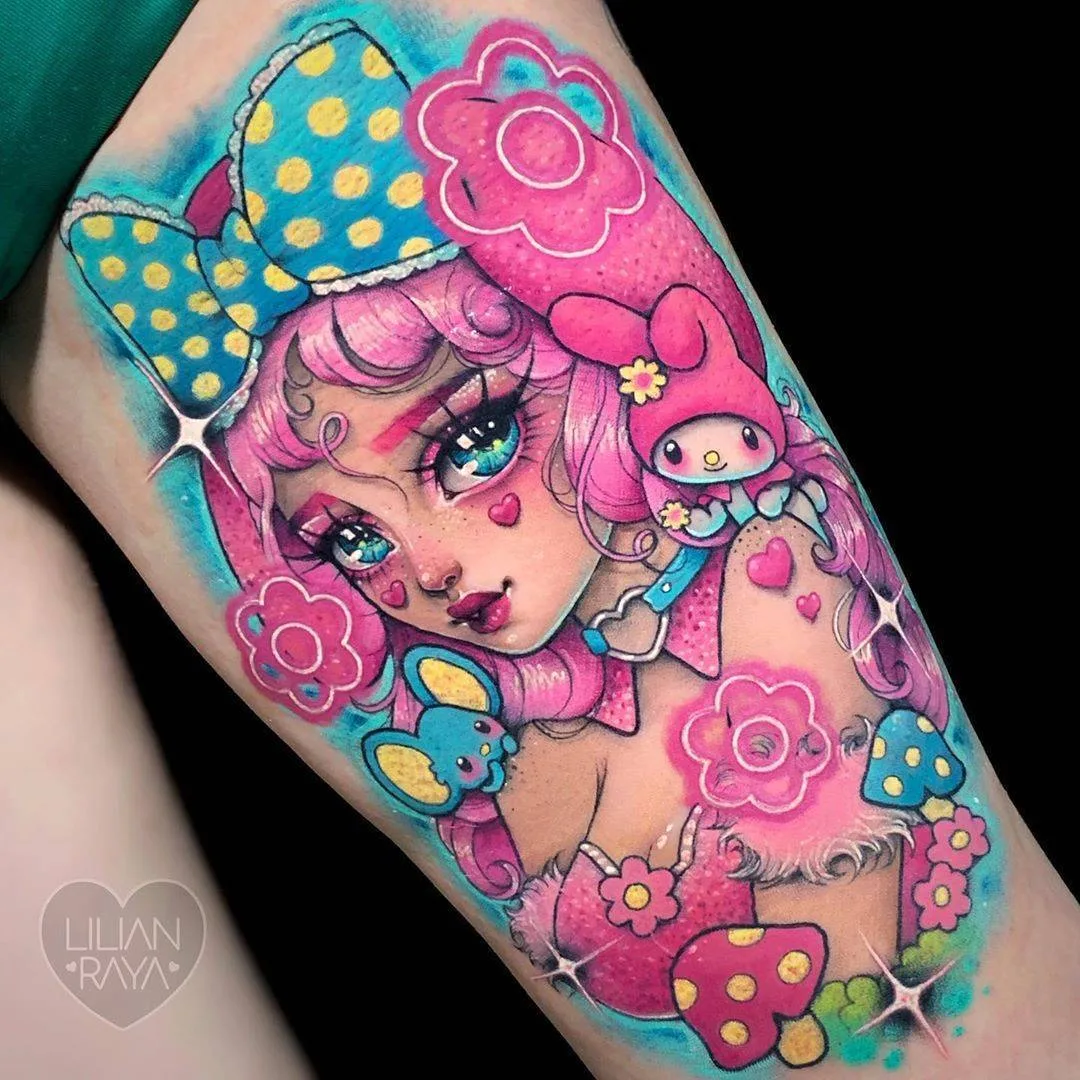 Tattoo artist Lilian Raya, bright color neo traditional tattoo | M&eacute;xico, Mexico