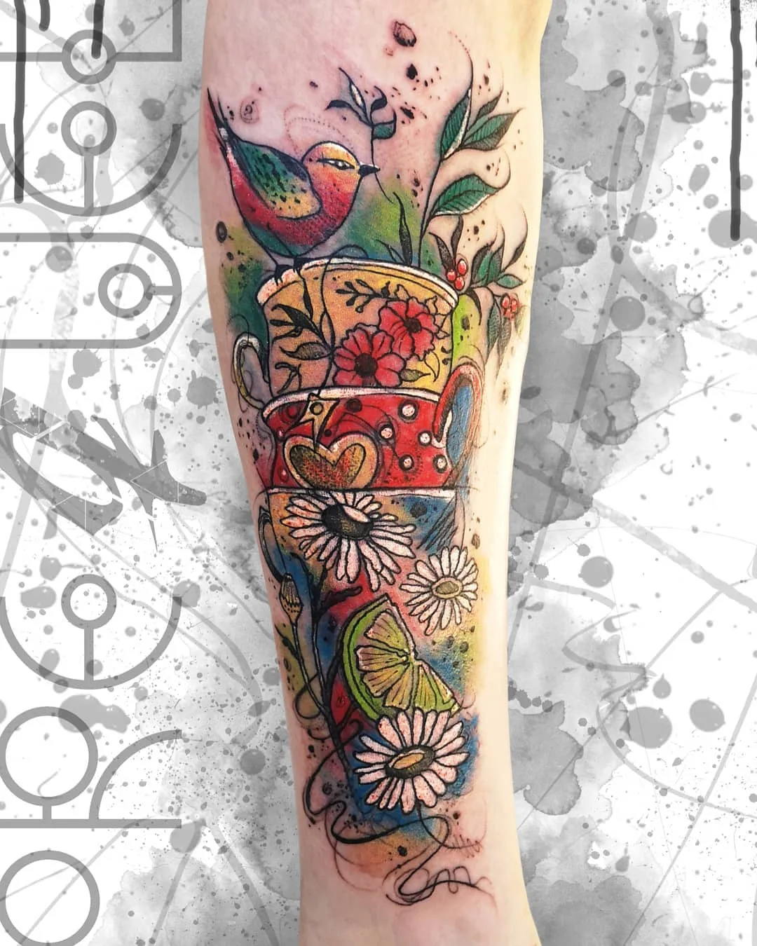 Artista del tatuaggio Alex Prequel, stile autore acquerellato | San Benedetto del Tronto, Italia