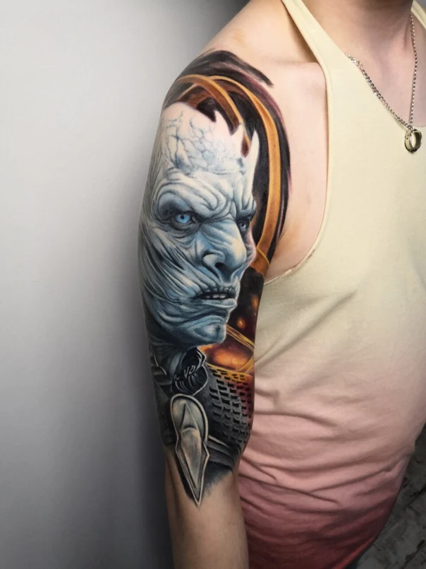 Реализм Character tattoo на Полный рукав