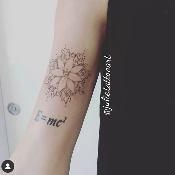 Fineline Flower, Mandala tattoo on Forearm