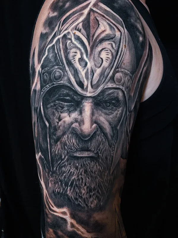 black and grey realism Tatuaggio su upper arm #38492 | Tatuatore Евгений Сердюк