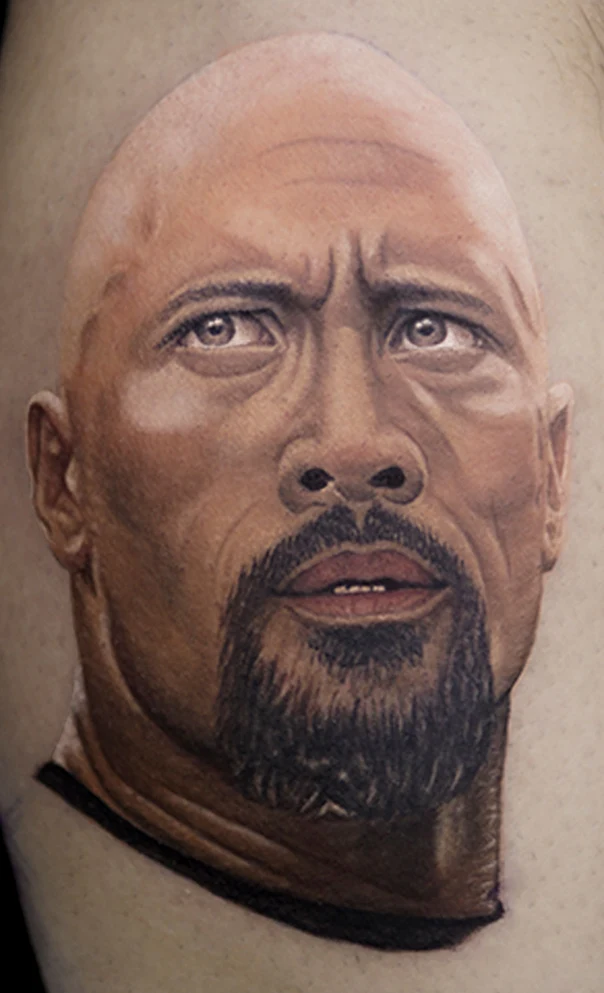 Realism Portrait tattoo on Upper Arm