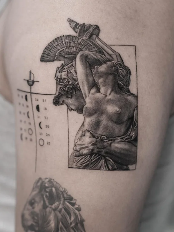 black and grey black and grey Tatuaggio su shoulder #46916 | Tatuatore Evan Summers