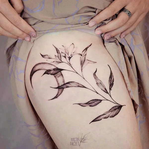 Feminine tattoo by Анастасия Патласова in Moscow