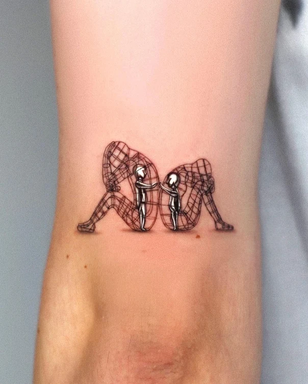 Linework People, Abstract tattoo on Forearm