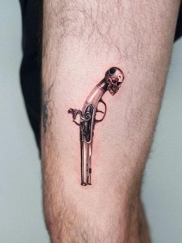 black and grey realism татуировка на thigh #47165 | Тату мастер shooin