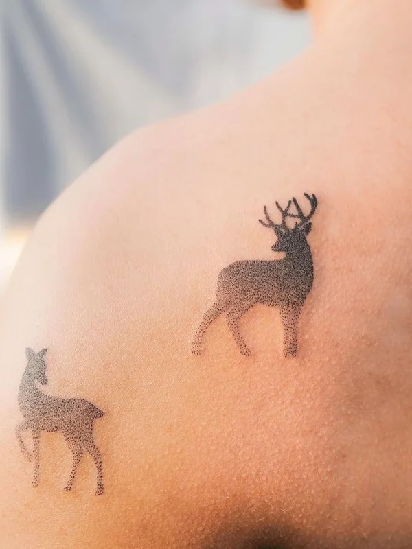 black dotwork 타투 부위 shoulder blade #47192 | 타투이스트 oitattoo