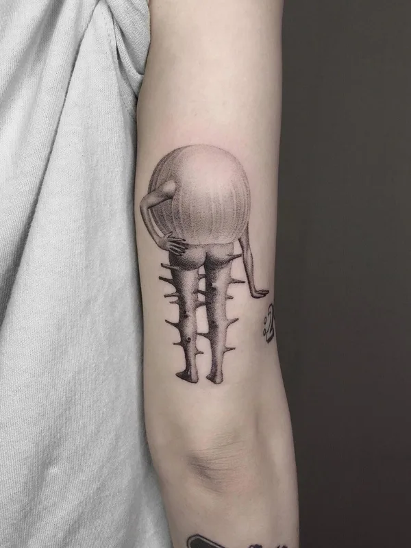 black and grey surrealism 纹身 在 forearm #47288 | 纹身师 Rei Link13