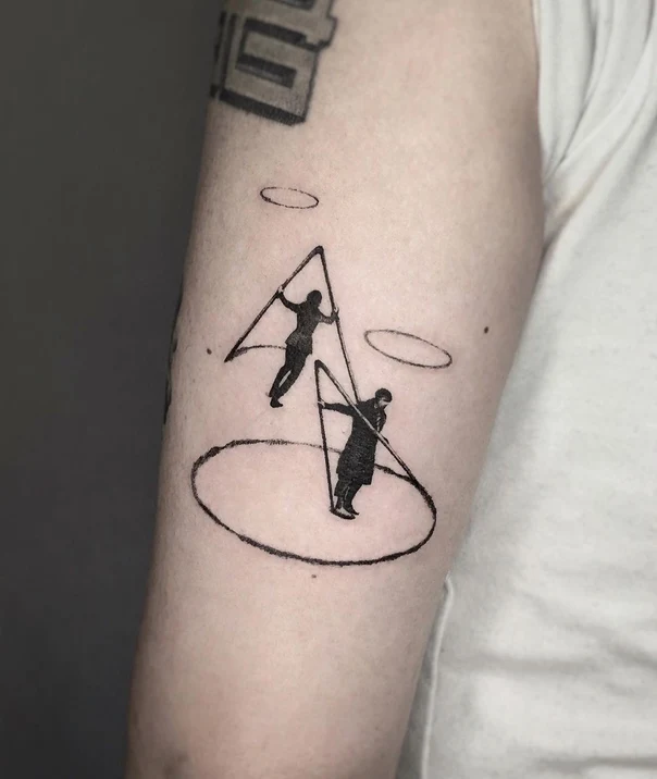 Sketch People, Geometric tattoo on Forearm
