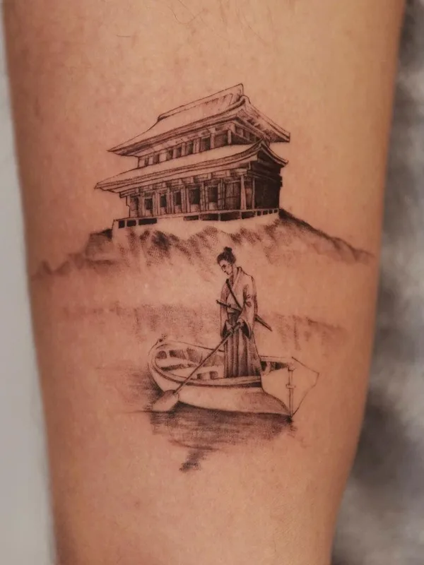 black and grey sketch 纹身 在 forearm #47576 | 纹身师 Simge Güleryüz