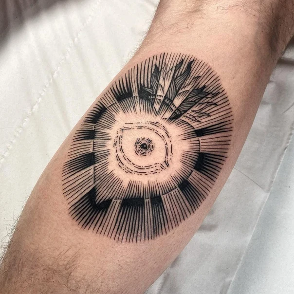 Linework Geometric, Eye tattoo on Forearm