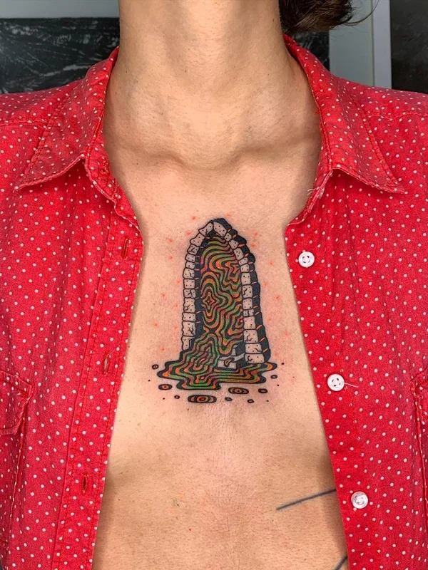 color illustrative татуировка на chest #47861 | Тату мастер ZIZA