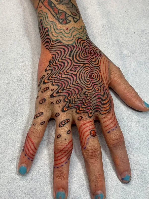color abstract татуировка на hand #47864 | Тату мастер ZIZA