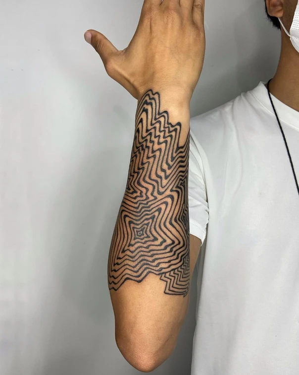 Geometric Geometric pattern tattoo on Forearm