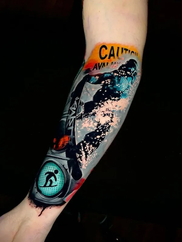 color trash polka Tatuaggio su forearm #48032 | Tatuatore Miras Snower