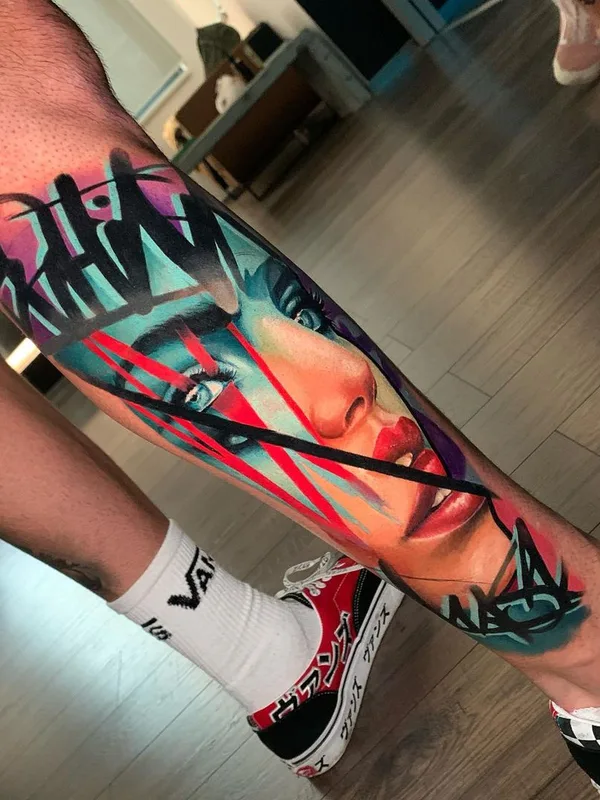 color realism Tatuaggio su calf #48025 | Tatuatore Miras Snower