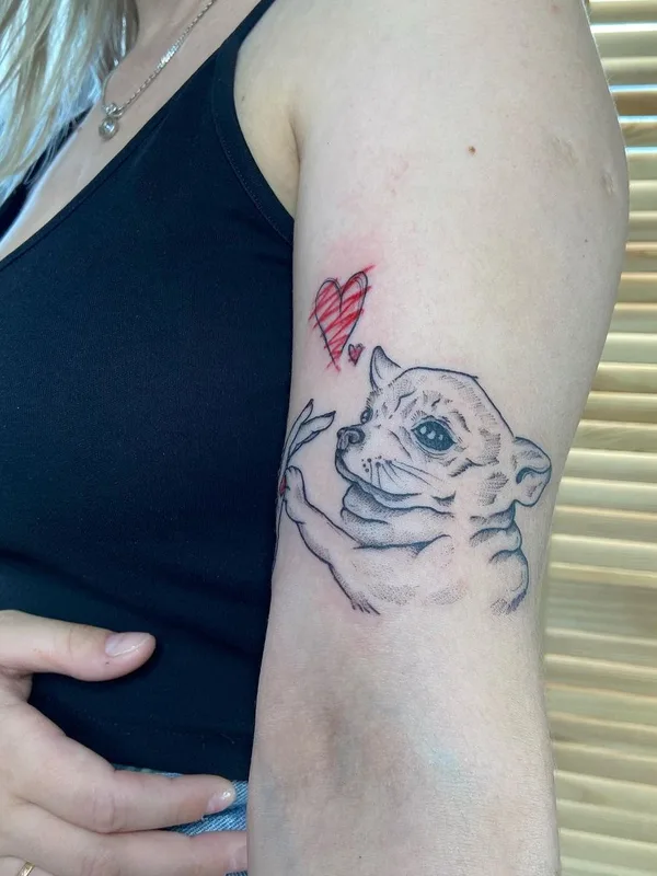 female black and grey sketch татуировка на forearm #48409 | Тату мастер ВАЛЛИ