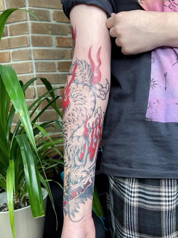 color japanese татуировка на forearm #48408 | Тату мастер ВАЛЛИ