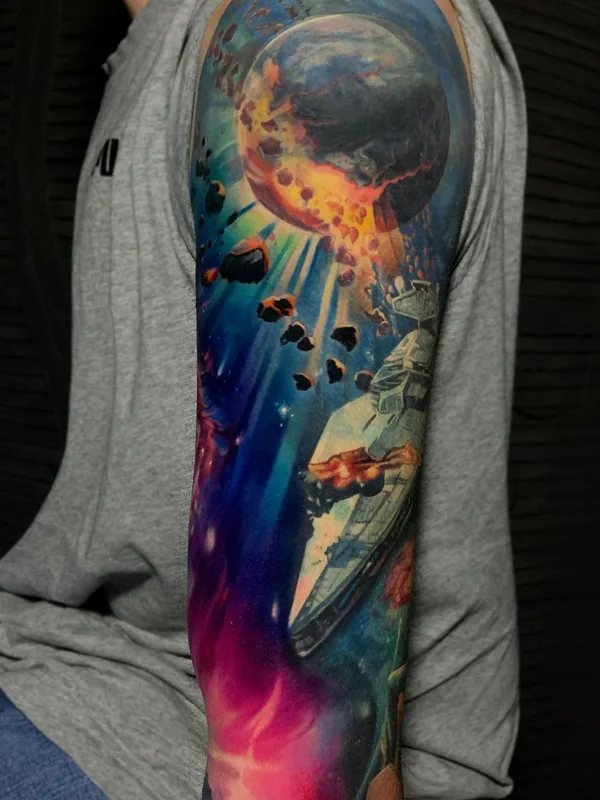 color realism 타투 부위 full sleeve #48515 | 타투이스트 Анатолий Толстоухов