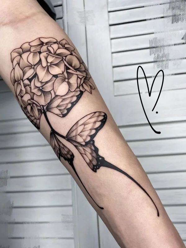 black and grey black and grey 타투 부위 forearm #48589 | 타투이스트 Мария Малевич