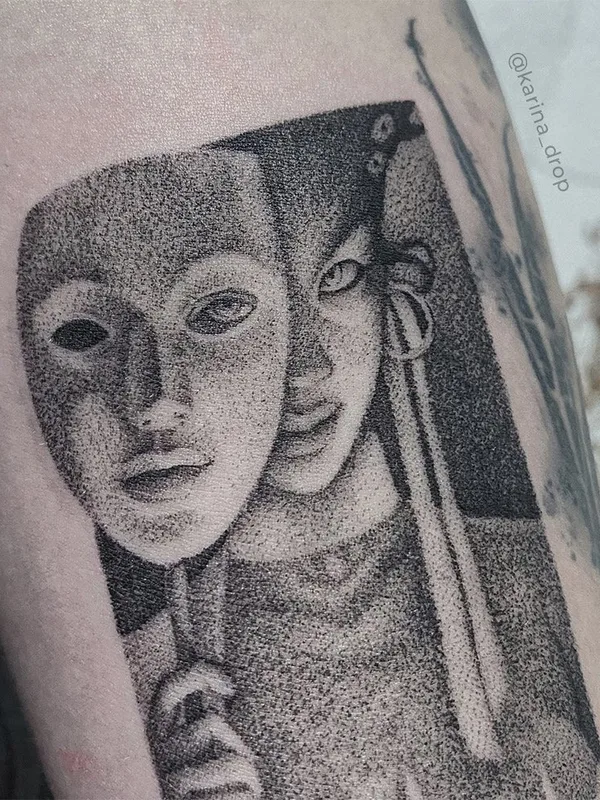black and grey black and grey tatouage sur forearm #48668 | Artiste tatoueur Карина Дроп