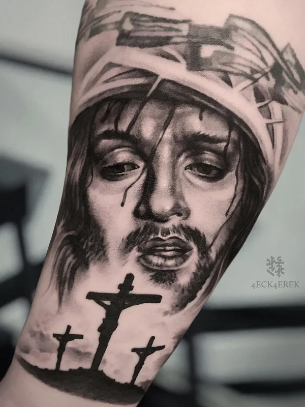 black and grey realism Tatuaggio su forearm #48737 | Tatuatore Артём Чеканин
