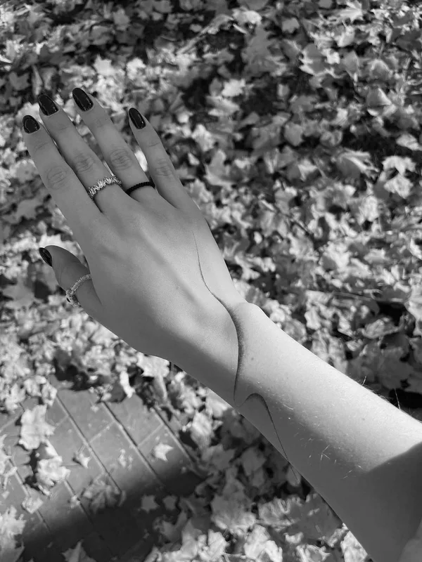 female black linework Tatuaggio su forearm #48826 | Tatuatore Кристина Сидорова