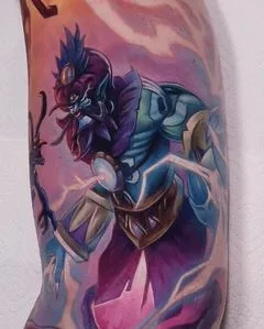 color illustrative 纹身 在 forearm #49041 | 纹身师 Александр Колбасов