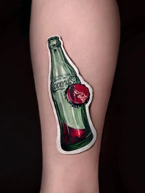 color illustrative Tatuaggio su calf #49155 | Tatuatore Karen Tsvetnoy