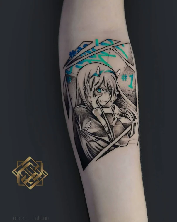 Аниме Anime, Geometric tattoo на Предплечье