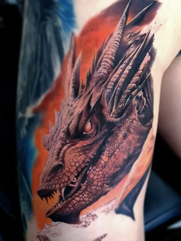 color realism татуировка на thigh #49455 | Тату мастер Олег Рублёв
