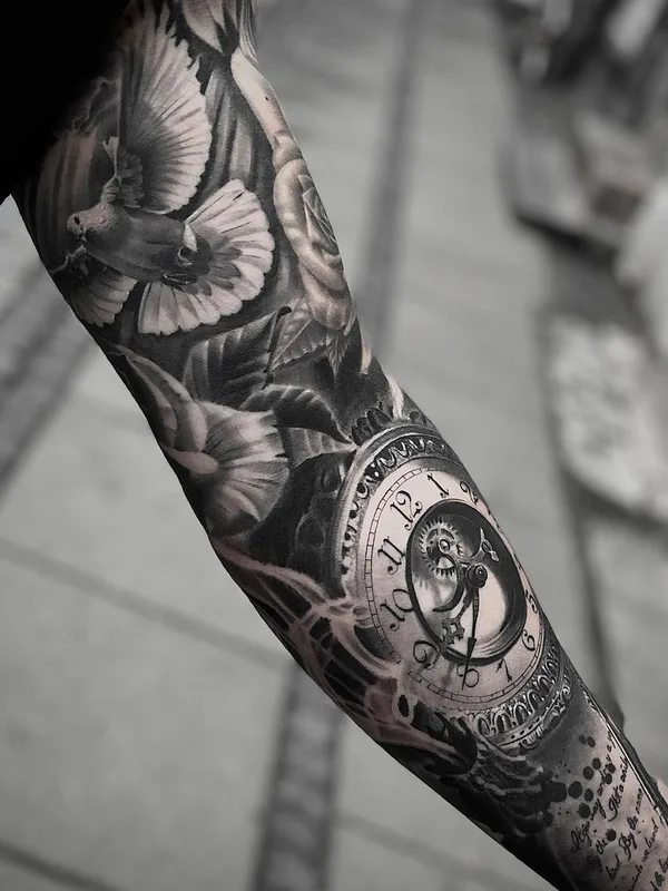 black and grey realism 타투 부위 full sleeve #61007 | 타투이스트 Ralf Monnerup