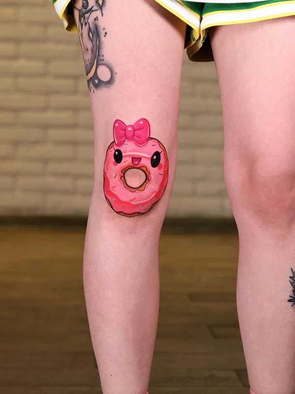 color cartoon Tatuaggio su knee #61160 | Tatuatore deuce_dxb
