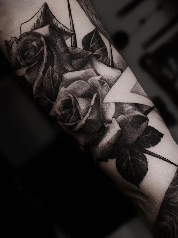 black and grey realism татуировка на forearm #61170 | Тату мастер Evgenia Kataewa